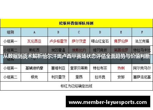从数据到战术解析恰尔汗奥卢西甲赛场状态评估全面趋势与价值判断 从数据到战术解析恰尔汗奥卢西甲赛场状态评估全面趋势与价值判断